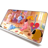 Big Gamer Cabinet Superstar Bt21 Mouse Ped Anime Mousepad Rubber Keyboard Gaming Mat Kawaii Desk Acc