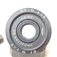 เลนส์มือหมุน INDUSTAR 50 Blak Lens 50mm F3.5 Soviet Ukraine ZENIT Mount screw Leica LTM M39