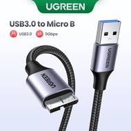 UGREEN Micro USB 3.0 Cable, USB 3.0 A to Micro B Cord Nylon Braided External Hard Drive Cable Compat