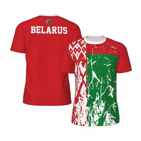 Belarus Flag Graphic Mens Football Jersey Fashion National Emblem 3D Printed Sports T Shirt Casual O