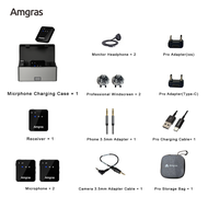 Amgras SoundMeta Ⅳ Pro Noise Reduction Musical Accompaniment Live Video Interview Singing Wireless L