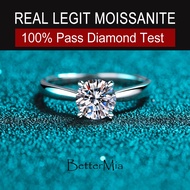 {Four-prong Ring} Real Moissanite s925 Sterling Silver with GRA Four-prong Solitaries 0.5ct 1ct 2ct 