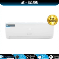 AC SHARP 1/2 AH-A5UCYN / AHA-5UCYN 340W + PASANG TERBARU