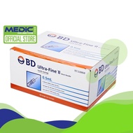BD Ultra-Fine II Short Needle Insulin Syringe 0.5mL 0.30mm