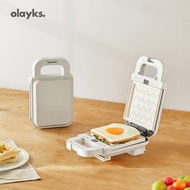 Youpin Olayks เครื่องทำแซนวิชอาหารเช้า,ที่ปิ้งขนมปังไฟฟ้าแบบเครื่องปิ้งขนมปังขนาดเล็กอเนกประสงค์สำหรับใช้ในครัวเรือน