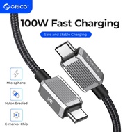 ORICO PD100W USB C to USB C Cable Nylon Type C Charging Cable Zinc Alloy Head Compatible with MacBook Pro, Samsung Galaxy S23/S22/S21, PS5, Switch 5 ft(GQZ100)