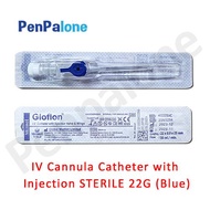 IV Catheter 22G / BRANULA ( Blue ) with Injection Valve