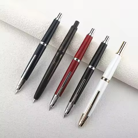 Jinhao 20 Press Retractable Fountain Pen EF/F Nib with Converter Resin Writing Gift Pen