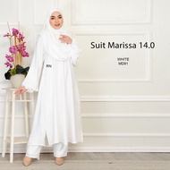 Muslimah Suit MARISSA 14.0 - Jubah Seluar Umrah Haji Wanita Hitam Putih dark purple dark Blue Nursin