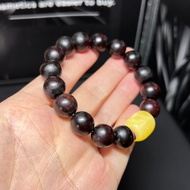 天然波羅的海蜜蠟圓珠 印度拆房老料小葉紫檀沉水木 油性足