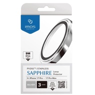 iMos ฟิล์มกระจกเลนส์กล้อง Sapphire PVDSS Stainless Pro Lens Ring สำหรับ iPhone 17 / 17 Air / 17 Pro