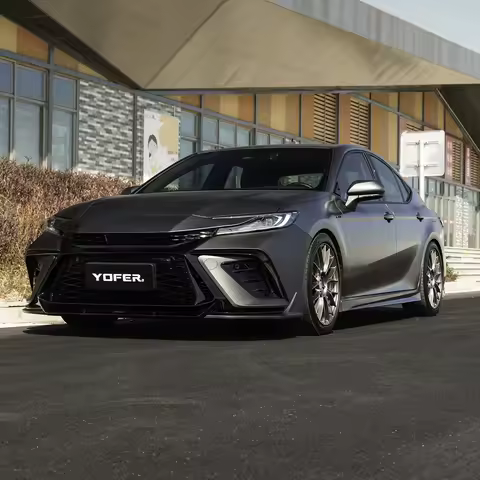 YoFer Front Bumper Spoiler Lip Cover Grille Grill Mesh Unpainted For 2025-2026 Toyota Camry 9th