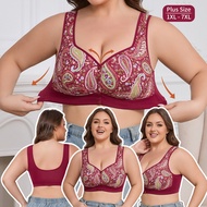 Plus Size Bra 40-52 Cup C D E F G Big Size Wireless Bra Front Closure Push Up Seamless Bra Woman Spo