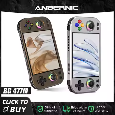 Anbernic RG 477M 4.7 Inch LTPS In-Cell Touch Screen Portable Video Game Console Aluminum Alloy CNC A