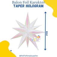 Taper Foil Balloon/Holoding Foil Balloon 27cm/Exploding Taper/Exploding Star Join_PeSTaPartysupplies