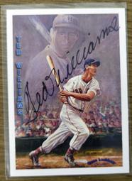 [出清館] TED WILLIAMS 1993年 LOCKLEAR MLB簽名球員卡 AUTO #156/406