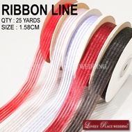 25 YARDS 1.58CM FANCY RIBBON LINE / REBEN 25 YARDS