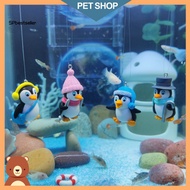 Sp 1 Set Exquisite Fish Tank Pendant for Office Penguin Shape Aquarium Floating Pendant Decor Vivid