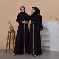 Abaya Hitam Polos Jetblack Turkey Modern Baju Gamis Hitam Polos Wanita Remaja Size M L XL 2XL 3XL Ba