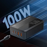 LDNIO  อแดปเตอร์ จ่ายไฟแรง 100W ในระบบ PD+QC (2Usb A+2Type C) จ่ายไฟแยกอิสระในแต่ละช่องสามารถชาร์จเร