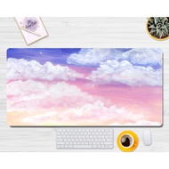 Pastel Color Sky Backgorund Cute Desk Mat, Cute Desk Pad, Extra Large Desk Mat, Desk Mat Cute, Mouse Mat, Cute Mouse Pad