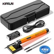 KIPRUN Electric Soldering Iron, 800mAh Digital Electric Soldering Iron Kit, 300-400℃ Temperature Adj