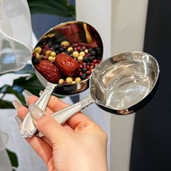 Premium Scoop!18/10 Stainless Steel Small Scoop Kitchen Grain Scoop Rice Noodle Spoon Tea Scoop Wate
