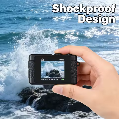 Retro Snap Digital Camera 1080P 1.44'' HD Tiny Vintage Video Recorder Mini Keychain Camera Retro Mic
