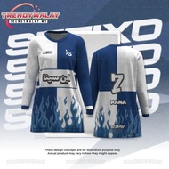 BATCH Jersey Viral Flame Baju Jersey Custom Name and Number Couple Set T Shirt Muslimah Jersi Baju R