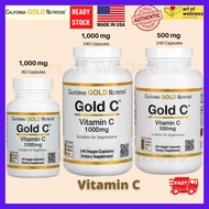 READY STOCK California Gold Nutrition, Gold C, Vitamin C, 500mg 1000 mg, 60, 240 Veggie Capsules 维他命