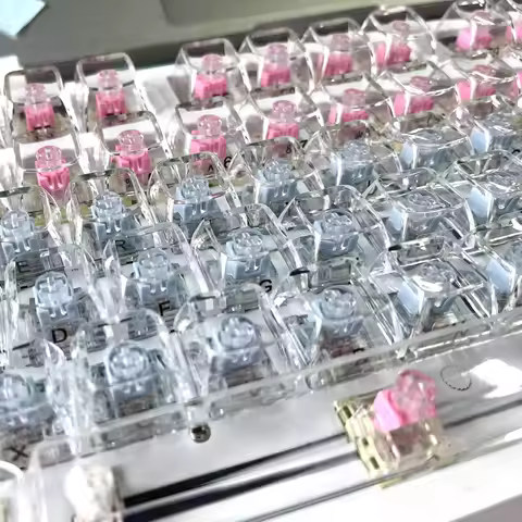132 Keys Crystal Transparent Keycaps For MX Switch Mechanical Gaming Keyboard CBSA Profile Blank bac