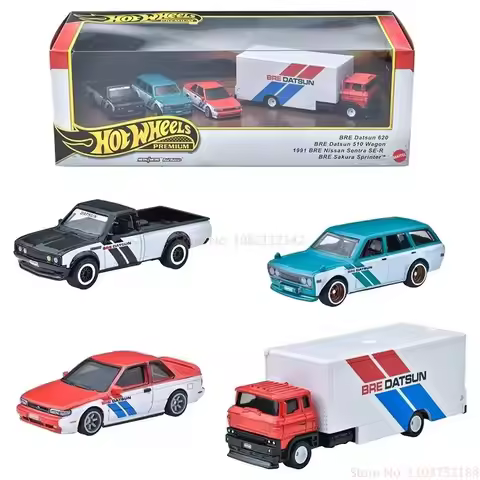 In Stock Hot Wheels 1:64 Premium Gmh39 Set Porsche/Mclaren/Mercedes-Benz Exotic Racers Transporter A