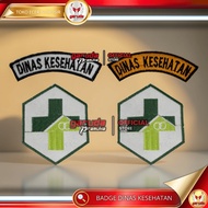 1 Set (2 pieces) White Health Service and Health Service Logo