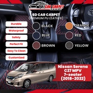 Nissan Serena C27 MPV 7-seater (2018-2023) Vip 6D Car Carpet PU Leather Car Mat Floor Mat Carmat Kar