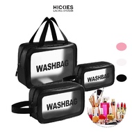 Makeup bag with handle, lock, transparent Personal cleaning accessories, washing bag - hickies lacing system