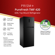 PRISM+ PureFresh TMF 420 | 420L Top Mount Freezer Refrigerator | True Total No-Frost | Inverter Comp