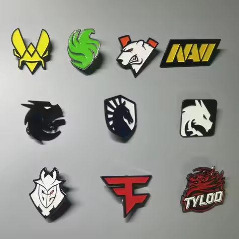 CSGO Team Metal Badge VP TYLOO G2 Liquid FAZE NAVI Logo Enamel Pin Brooch Gaming Peripheral Collecti