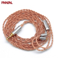 FAAEAL Earphone Cable 3.5mm/2.5mm/4.4mm Replacement Earbuds Wire 2Pin 0.78mm/MMCX Connector Upgrade Headphone Line 4Core High Purity Copper Audio Cable For BLON BL03 Moondrop Aria KATO Chu2 KZ TRN Shure UE900s SE535 SE846 SE215 TFZ Earphones Accessories
