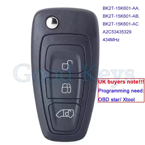 KEYECU BK2T-15K601-AA BK2T-15K601-AB BK2T-15K601-AC Remote Key Fob for Ford Transit / Custom 2014 20