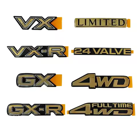 Chrome Gold High Quality VXR GXR 4WD Letter Badges Emblem LOGO Sticker for Toyota Land Cruiser 80 se