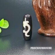 Ru Yi Dzi Natural High Oil Dzi 30 x 11mm Ru Yi Dzi Natural High Oil Natural Agate Dzi Beads