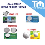 1pc(Biji) Alkaline LR44 1.55V Battery / CR2016/CR2023/CR2025/CR2045 3V (50 Cent Size) Lithium CMOS B
