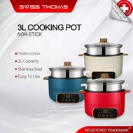 SwissThomas Periuk Nasi Cooking Pot Multifunction Non Stick Rice Cooker Pot Hot Pot Stainless Steel 