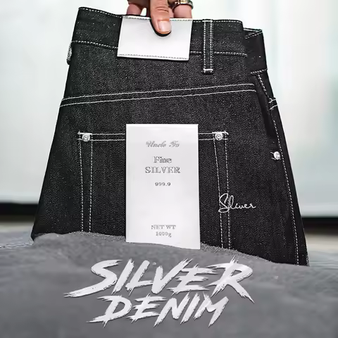 Maden Vintage 13OZ Sliver Denim Jeans for Men Selvedge Raw Denim Autumn Mid-waisted Straight Pants M