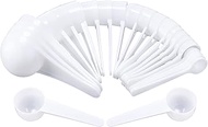 24 Pieces Teaspoon Measuring Spoons Plastic 1/3/5/10/15 Gram Long Handle Protein Powder Scoop Flat R