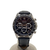 SEIKO Men's Watch Quartz Analog Leather BLK 8T63-00D0 Direct from Japan Secondhand