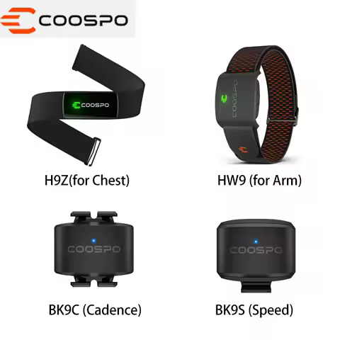 CooSpo Speed Cadence Sensor Or Heart Rate Monitor H9Z HW9 ANT+ Rechargeable Battery Belt Optical Out