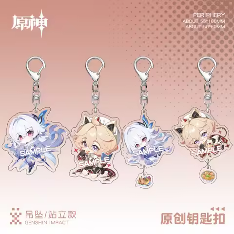 Game Genshin Impact Dahlia Skirk Cosplay COSTUME Acrylic Keychain Key Accessories Pendant