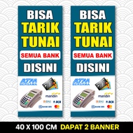 BANNER SPANDUK ATM BERSAMA TARIK TUNAI AGEN BRILINK UKURAN 60x160 CM