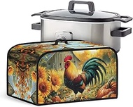 Uorisanigo Rooster Crock for Pot Cover Oval 6 7 8 qt Sunflower Small Kitchen Appliance Cover Accesso